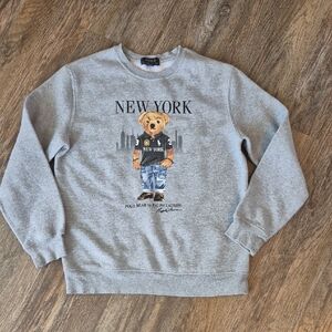 Polo Ralph Lauren Polo Bear New York NYC Crewneck Sweatshirt Youth Large 14 / 16